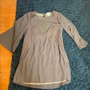 Grey half sleeve dress